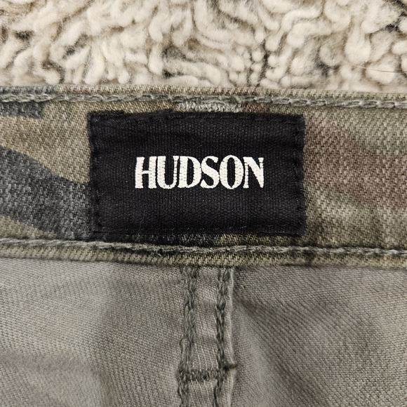 Hudson SZ 28 Green Camo Skinny Stretch Military Streetwear Casual Jeans - Picture 3 of 12